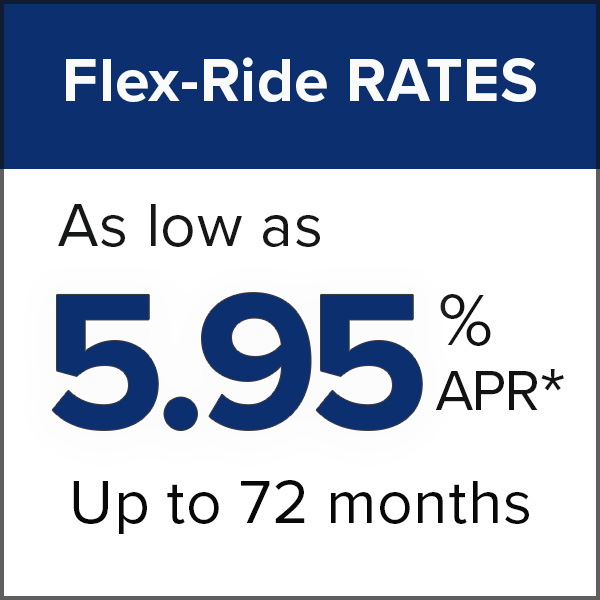 Flex-ride rates as low as 5.95% APR*